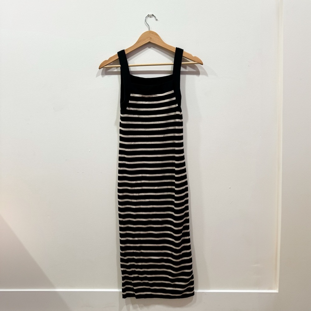 Loft Striped Midi Bodycon Dress